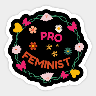 Pro Feminist Floral Look Sticker